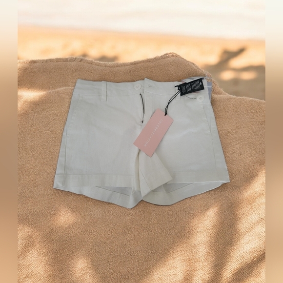 Celebrity Pink Pants - Celebrity Pink Women's Cream Shorts